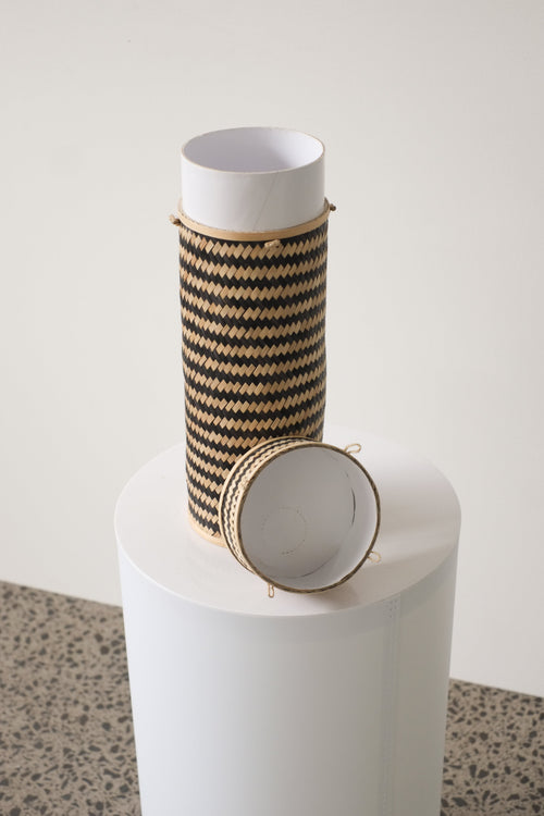Black and Natural Bamboo Scatter Tube